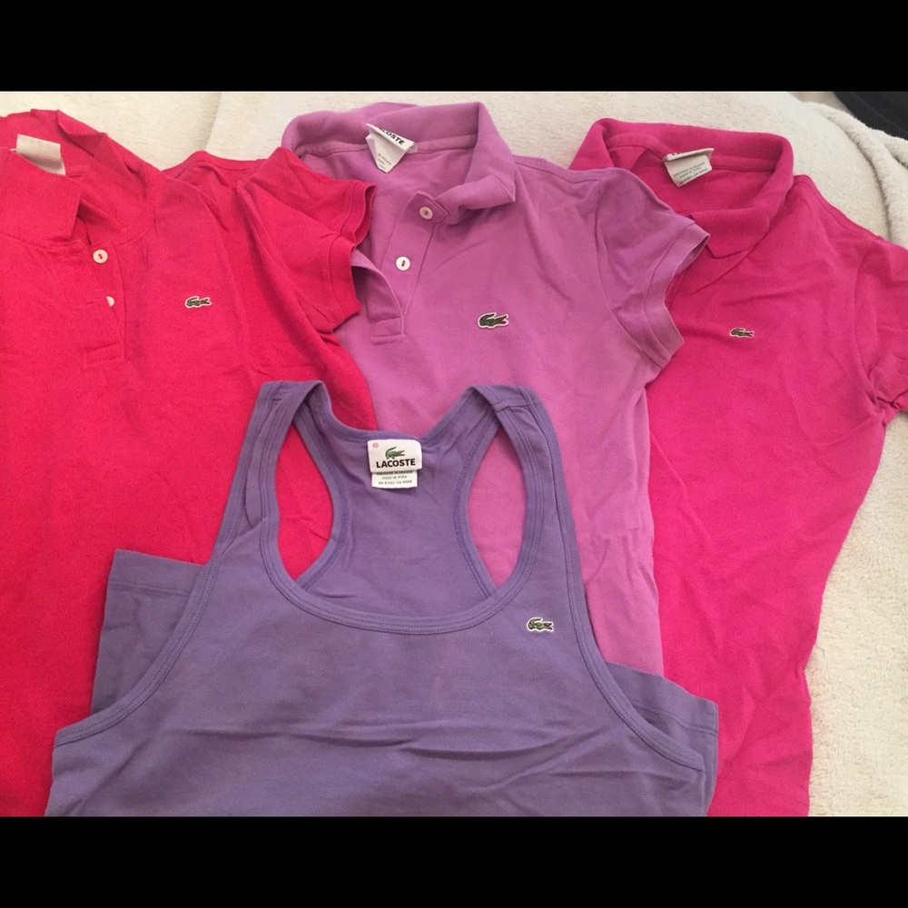 Used 4 Lacoste Tops women size 6-8